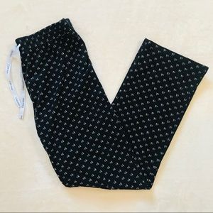 Calvin Klein logo black flannel pajamas bottoms